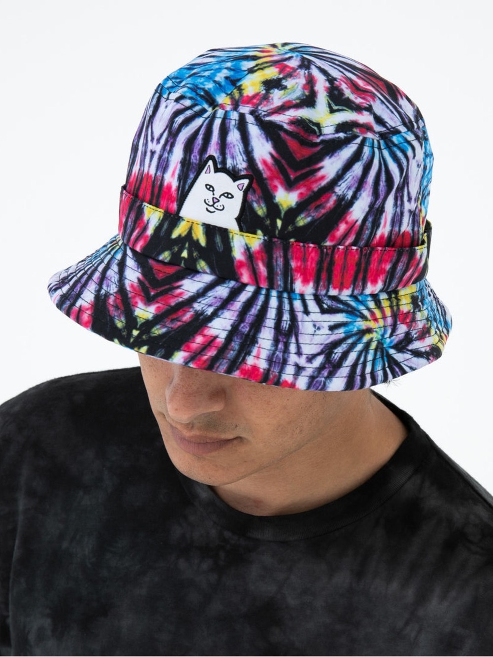 RIPNDIP Sunburst Lord Nermal Cotton Dyed Bucket Hat OS Indie Skater Grunge Beach